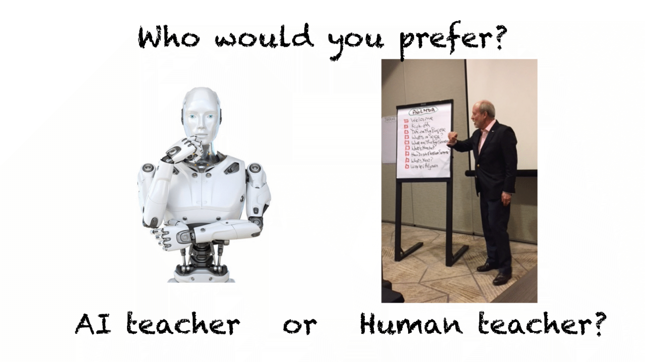 Comparison between human teachers and AI learning tools in modern education